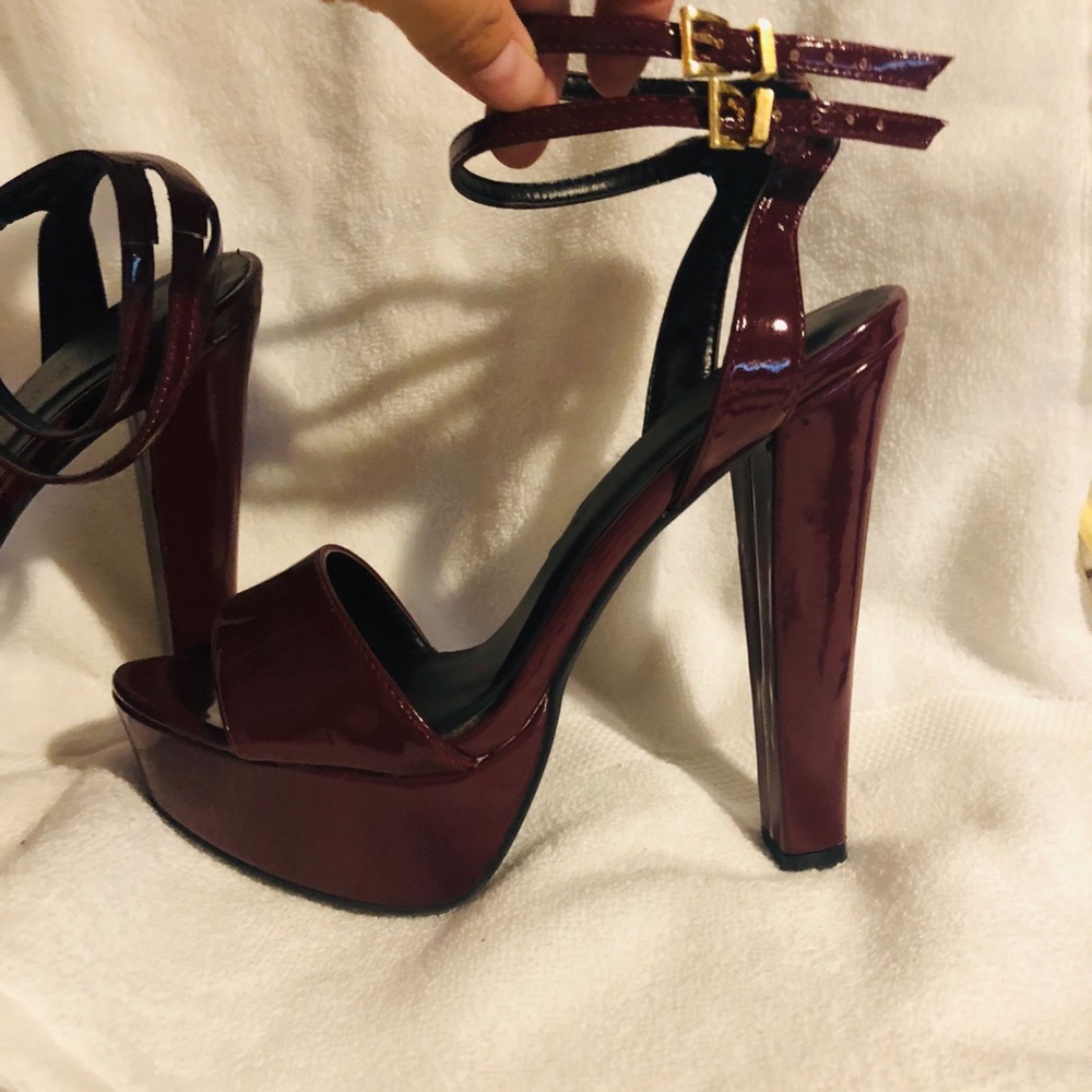 Maroon stilettos